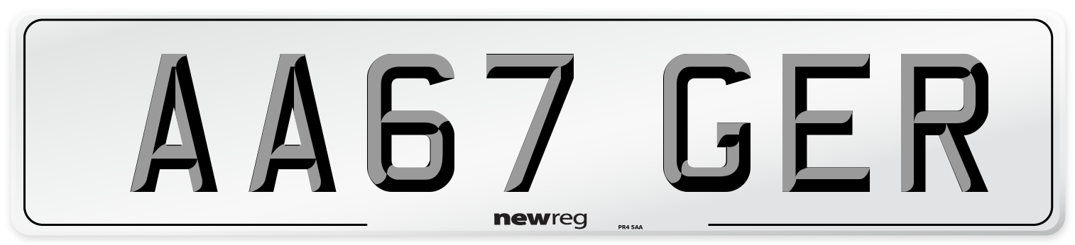 AA67 GER Number Plate from New Reg